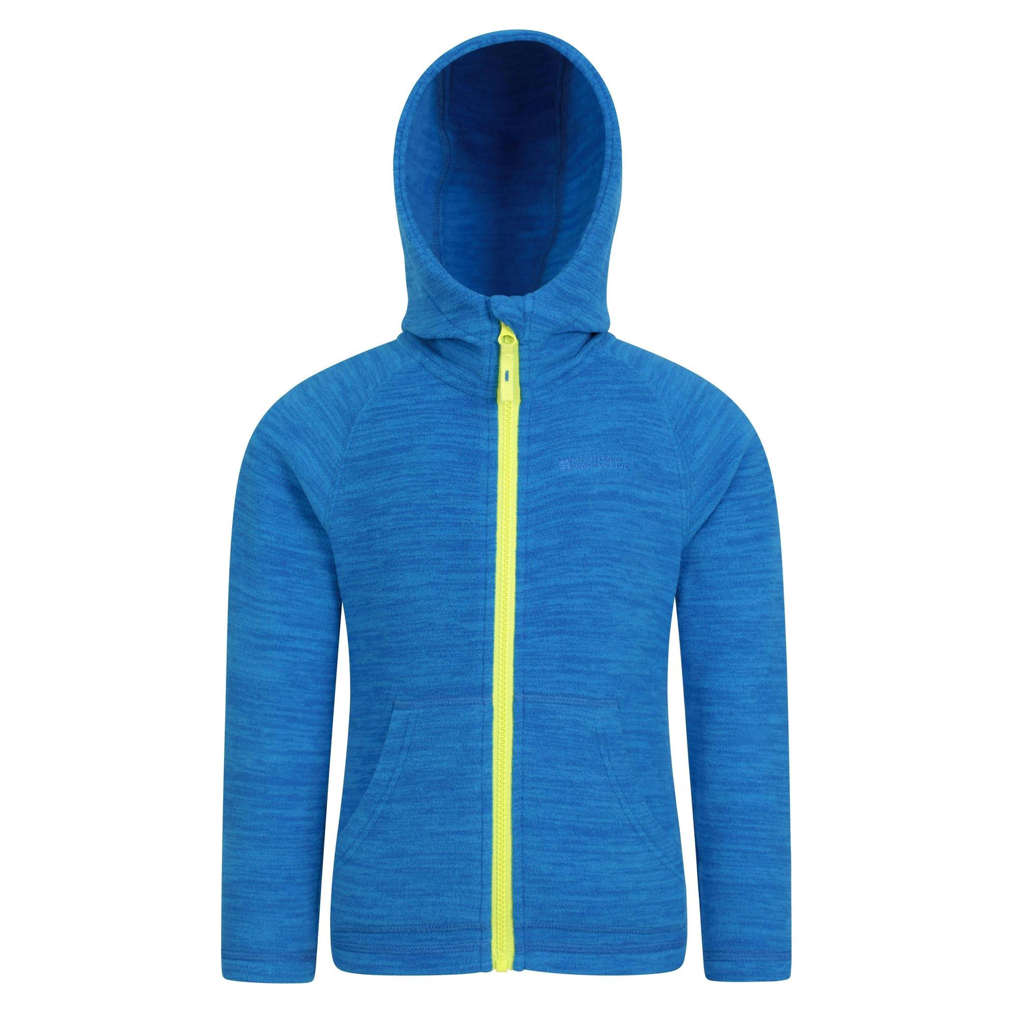 Mountain Warehouse Blue Childrens/Kids Snowdonia Ii Full Zip Hoodie - 13 Years - 100% Polyester