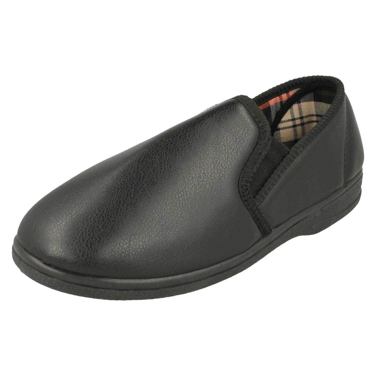 Rosebank Men's Black Slip On Casual Slippers Anthony - Uk 9