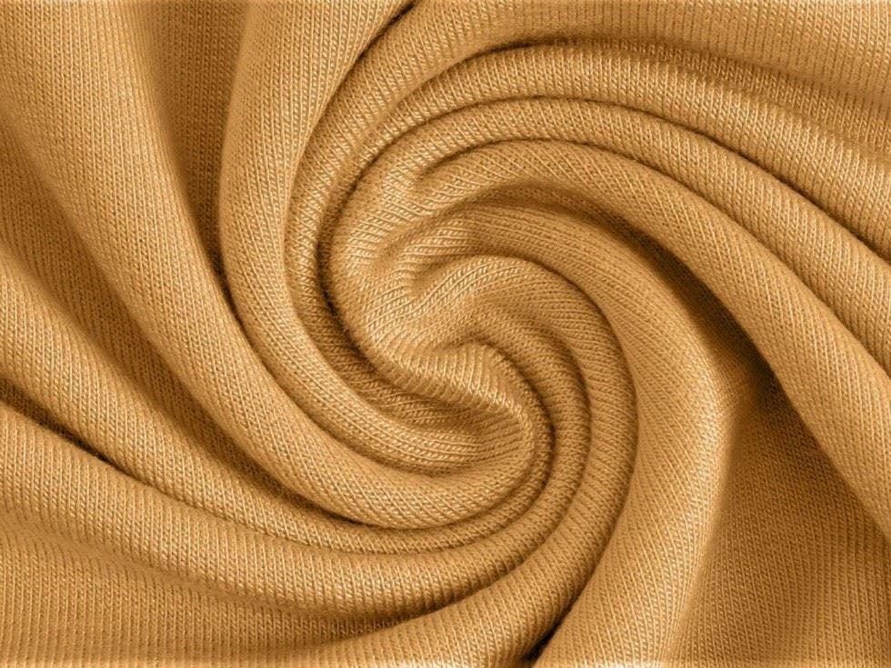 Minerva Salmon Core Range Modal Jersey Stretch Knit Fabric - Plain Design Dressmaking Fabric, 160 Cm / 63" Wide - Per Metre - Sand