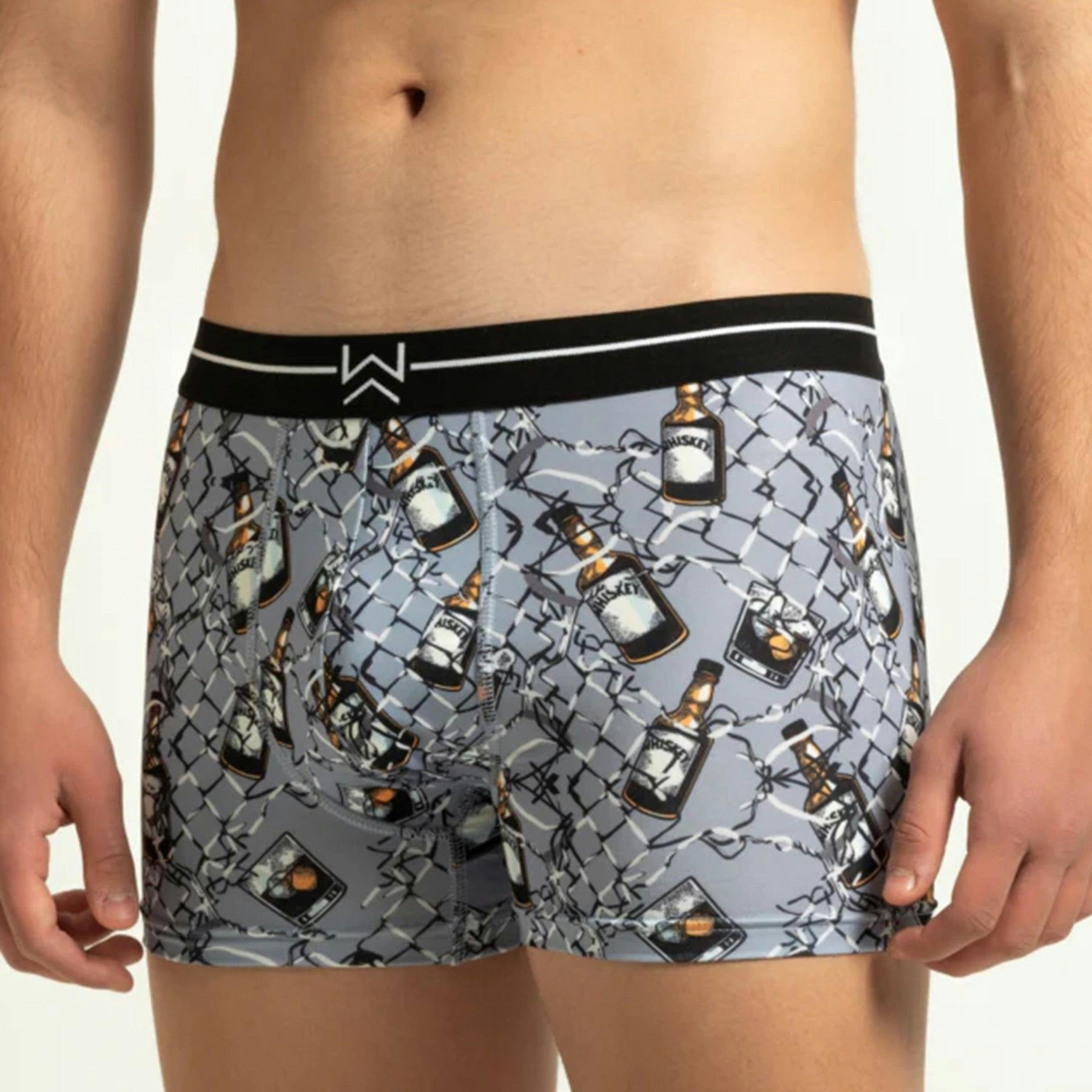 Jemsox Whiskey Themed Boxer And Socks Gift Pack - Medium