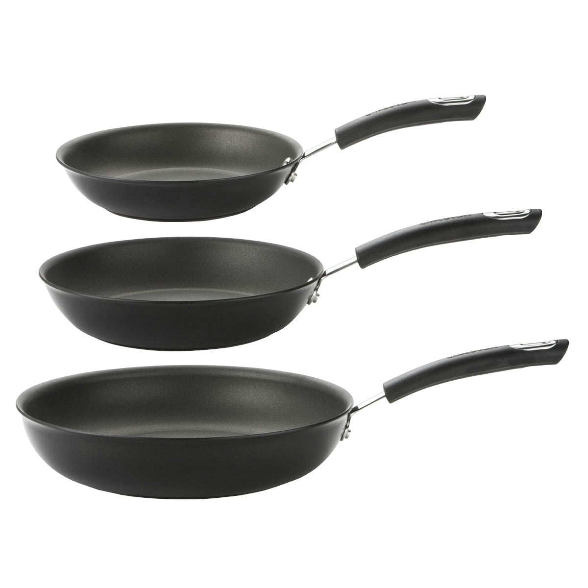 Rackhams Total Non-Stick Induction Frying Pan Set - 3 Pieces