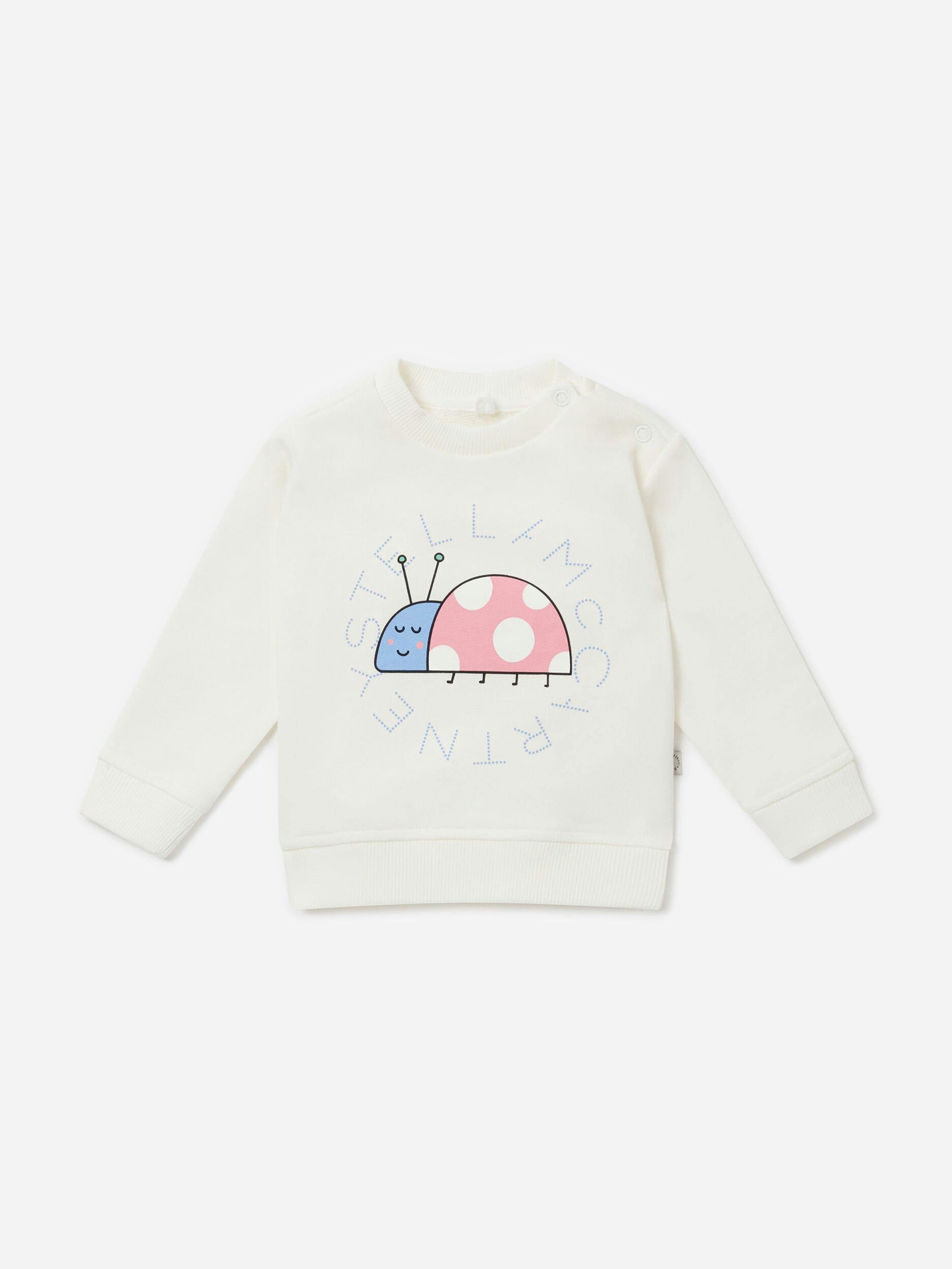 Stella Mccartney Kids Girls Ivory Stella Mccartney Baby Ladybird Logo Sweatshirt In - 36 Mths