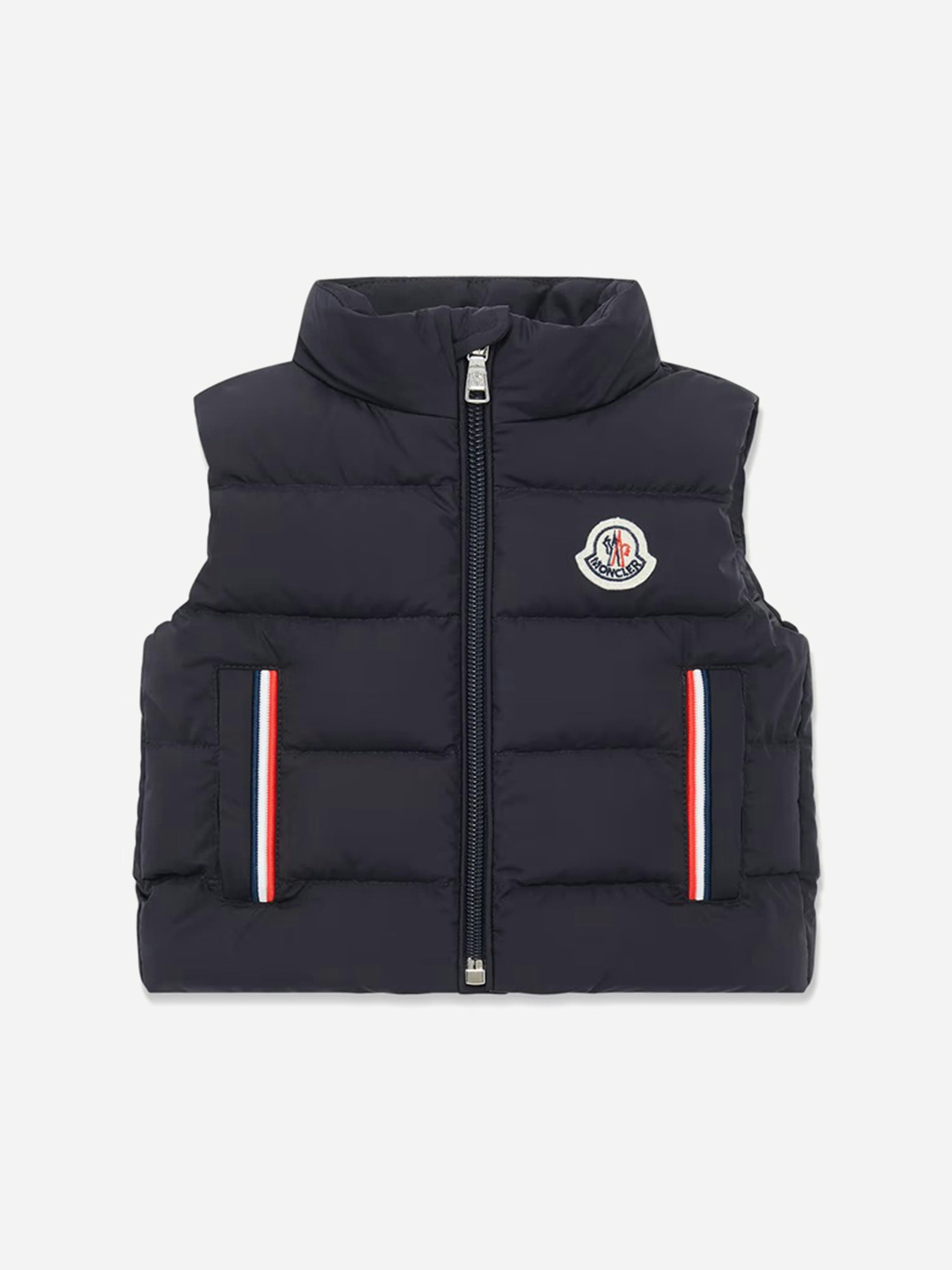 Moncler Enfant Men's Blue Baby Boys Down Padded Buang Gilet In Navy - 3 Yrs