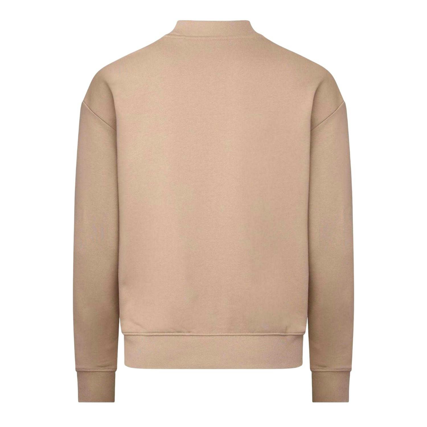 Hugo Men's Beige Logo Printed Cotton Sweatshirt - Xxl - 100% Cotton