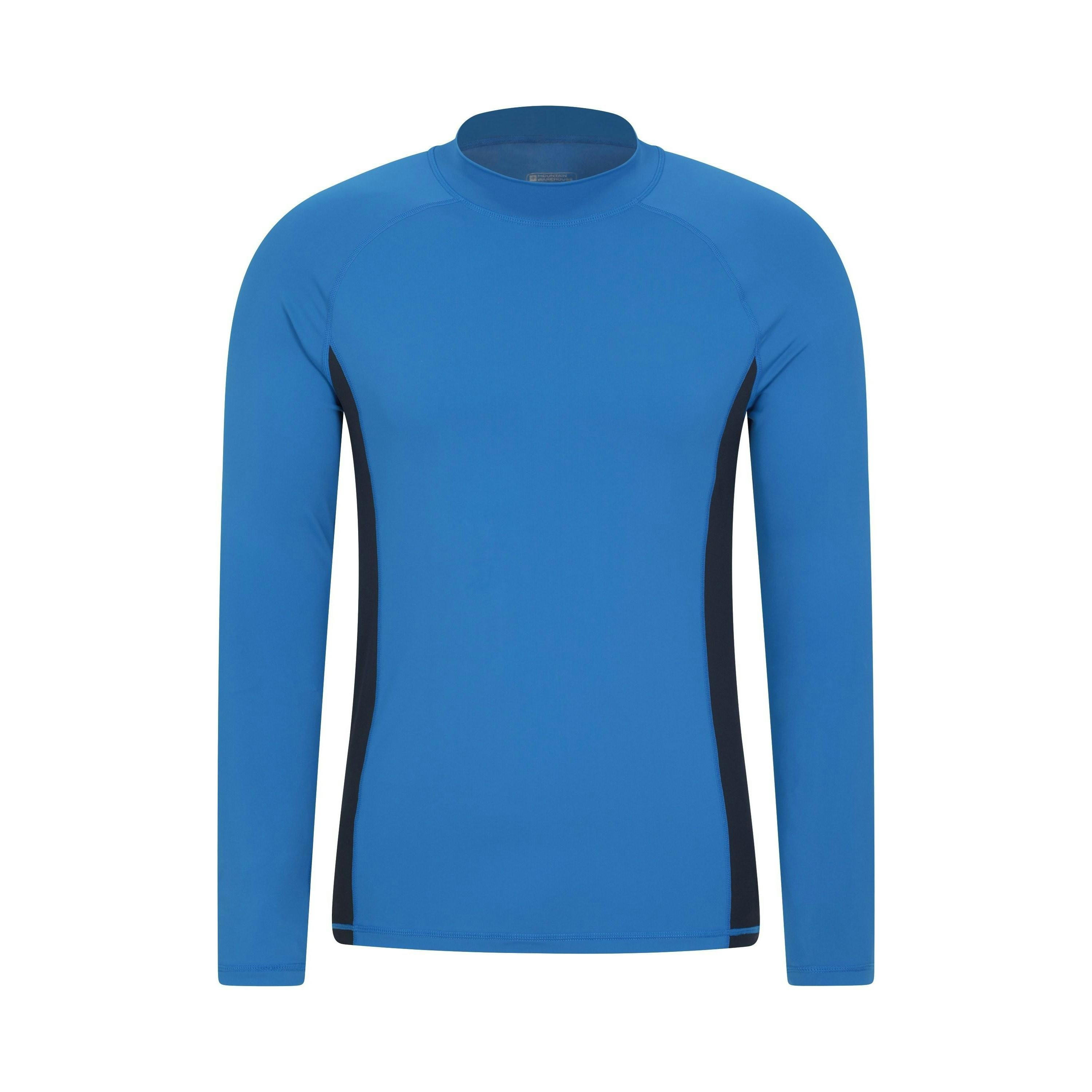 Mountain Warehouse Men's Blue Long-Sleeved Rash Guard - Bright - Xxl - Bright - 80% Polyamide/20% Elastane