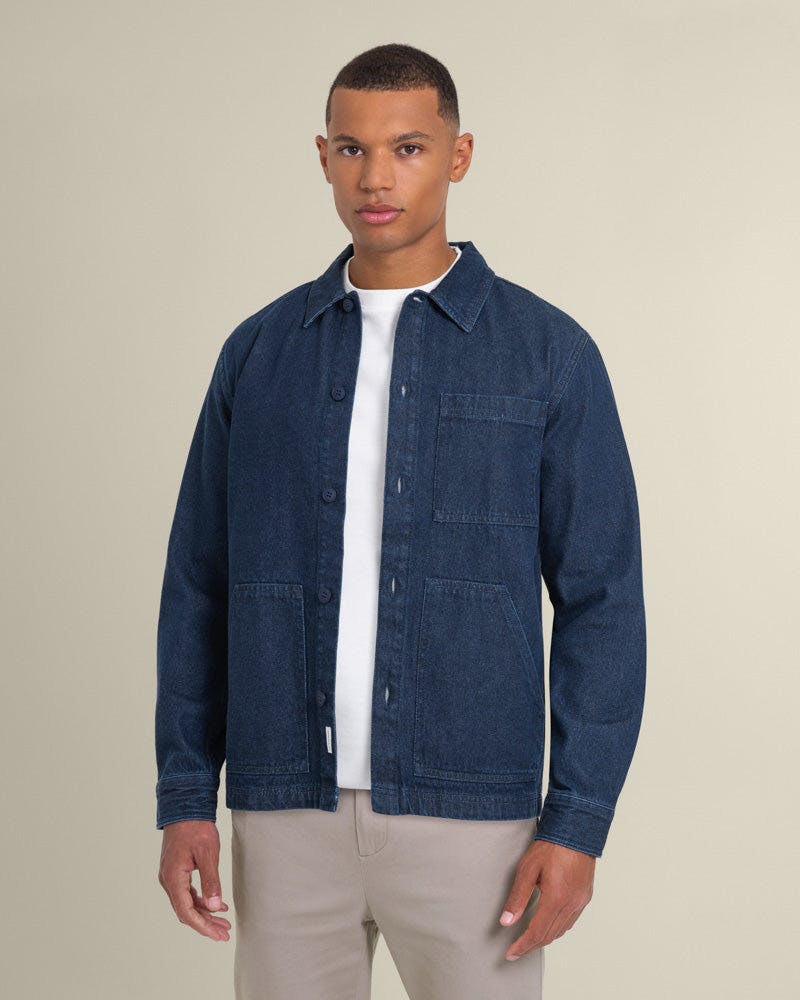 Larsson & Co Karl - Denim Overshirt - M - Navy
