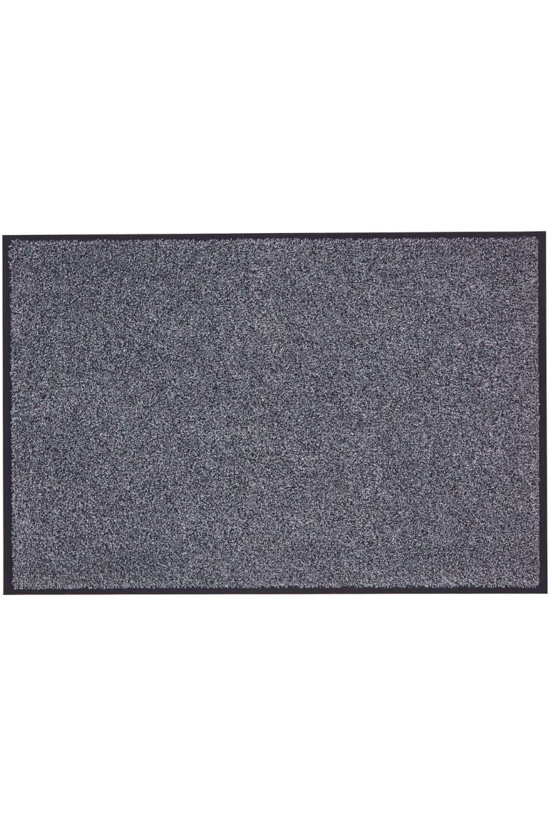 Rackhams Grey Washable Mat With Border | 133 - 90X150 Cm