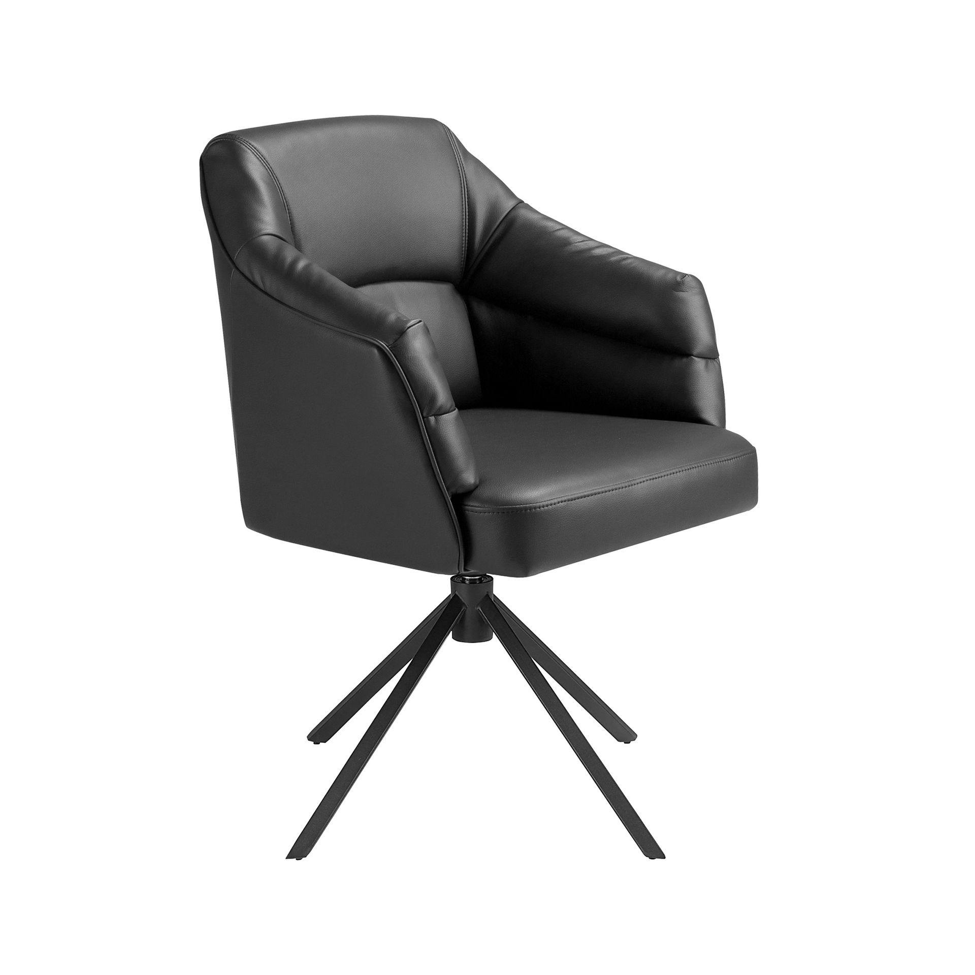 Angel Cerdá Black Leatherette Swivel Chair 4247