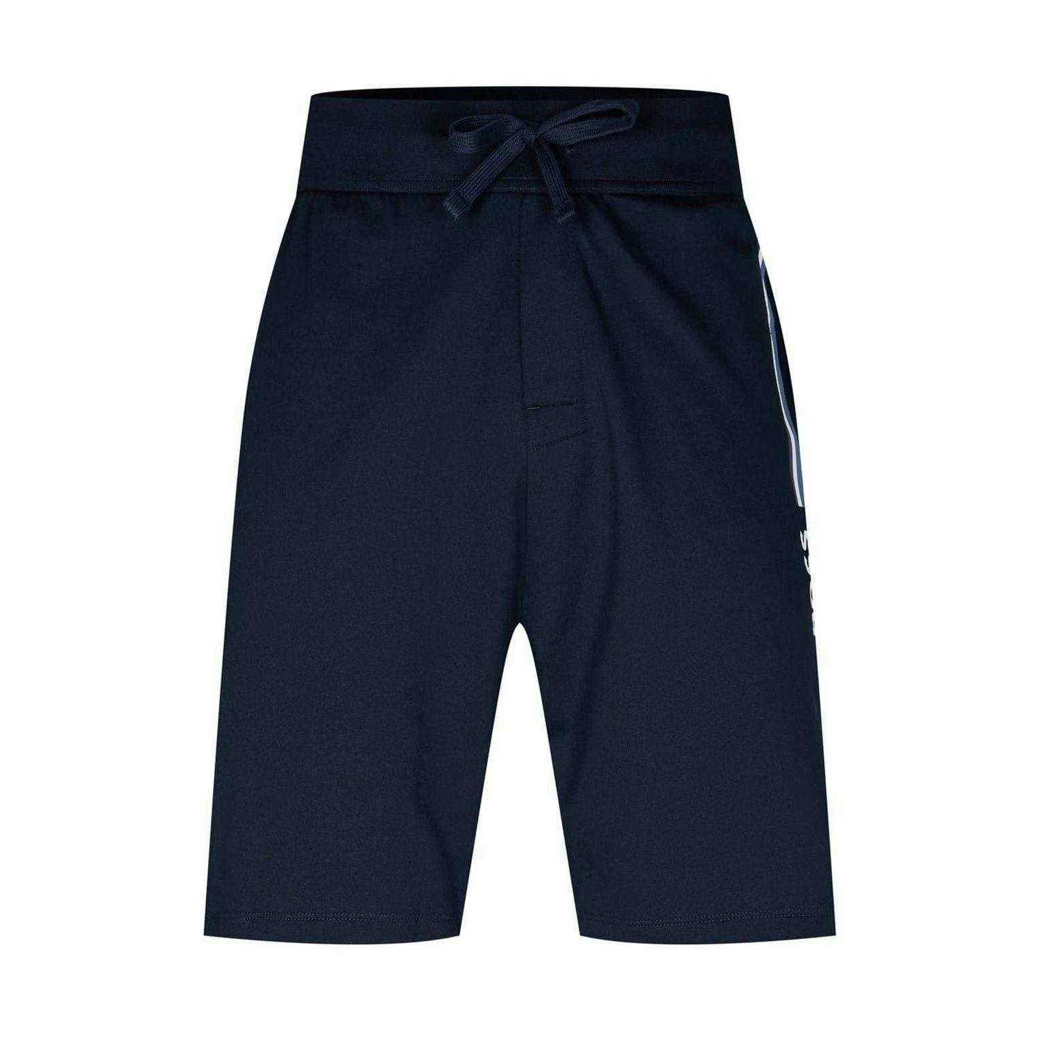 Boss Unisex Adult Lettering Relaxed Fit Sweat Shorts - Navy - Xl - Navy - 100% Mixed