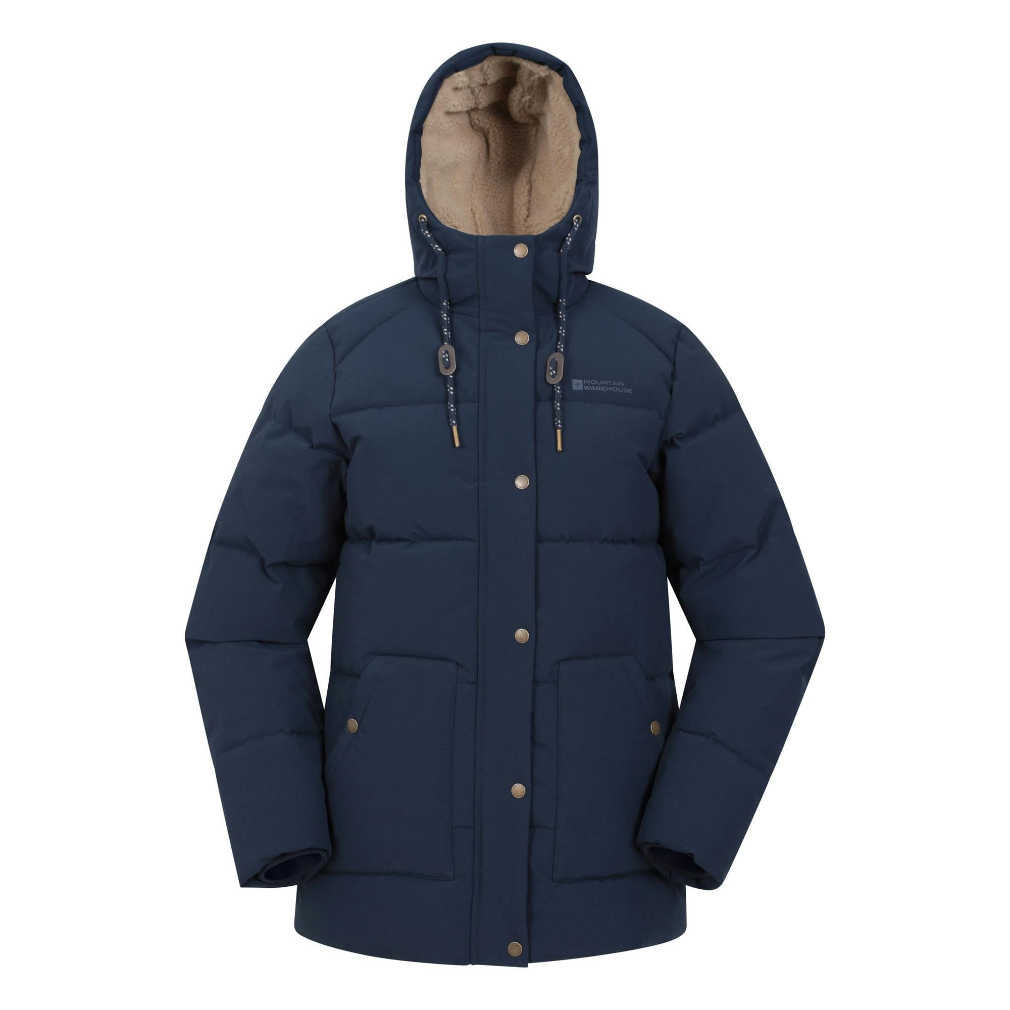 Mountain Warehouse Women's Manta Borg Lined Padded Jacket - Navy - 18 Uk - Navy - 100% Polyester
