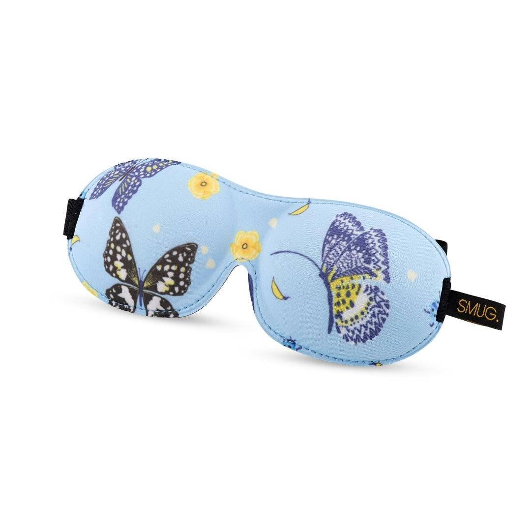 Smug Light/Yellow/Purple Contoured 3D Blackout Sleep Mask, Butterflies