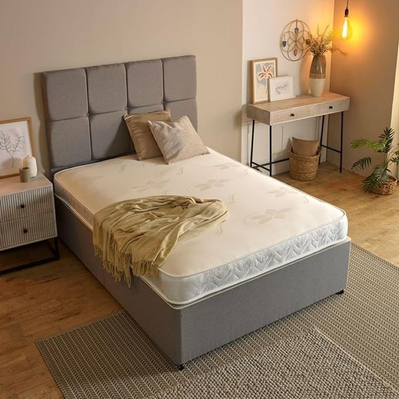 Rackhams White Stress-Free Hybrid Mattress - 18Cm Deep, Soft Feel - 1 - 2Ft6 Shorty Small Single Mattress (75Cm X 175Cm)