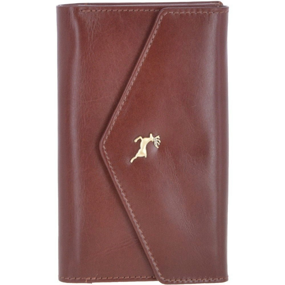 Ashwood Small Vegetable Tanned Cash And 10 Card Envelope Purse - Chestnut - One Size - Leather