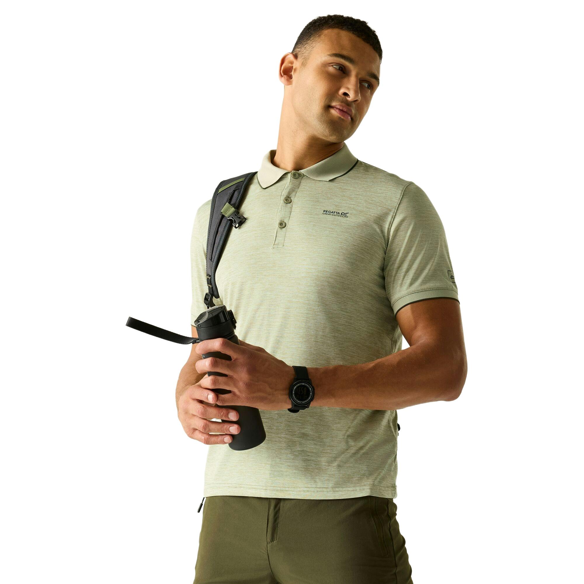 Regatta Men's Light Remex Ii Jersey Polo Shirt - Sage - 4XL - Sage - 100% Polyester