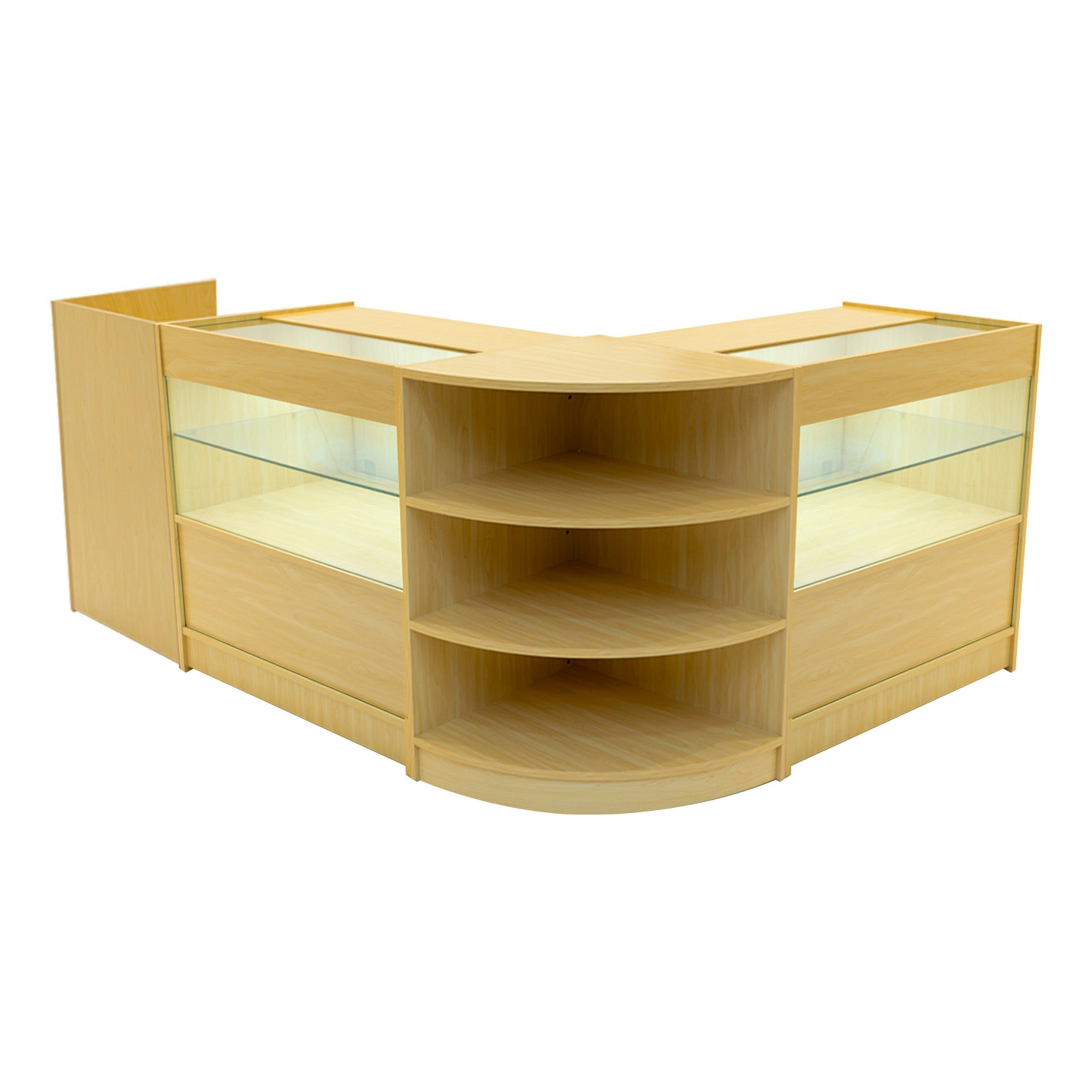 Monstershop White Eclipse Led Shop Counter Set Lm60, Tb60 & 2 X C900 - Maple