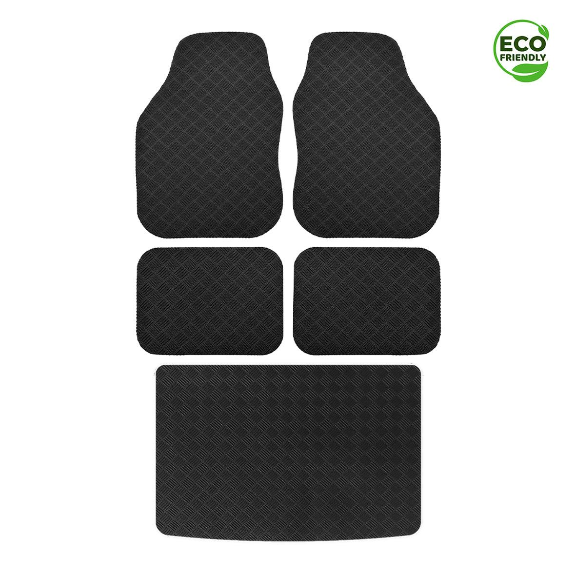 Nicoman Black Eco Friendly Universal Car Mat - Full Set + Boot Mat