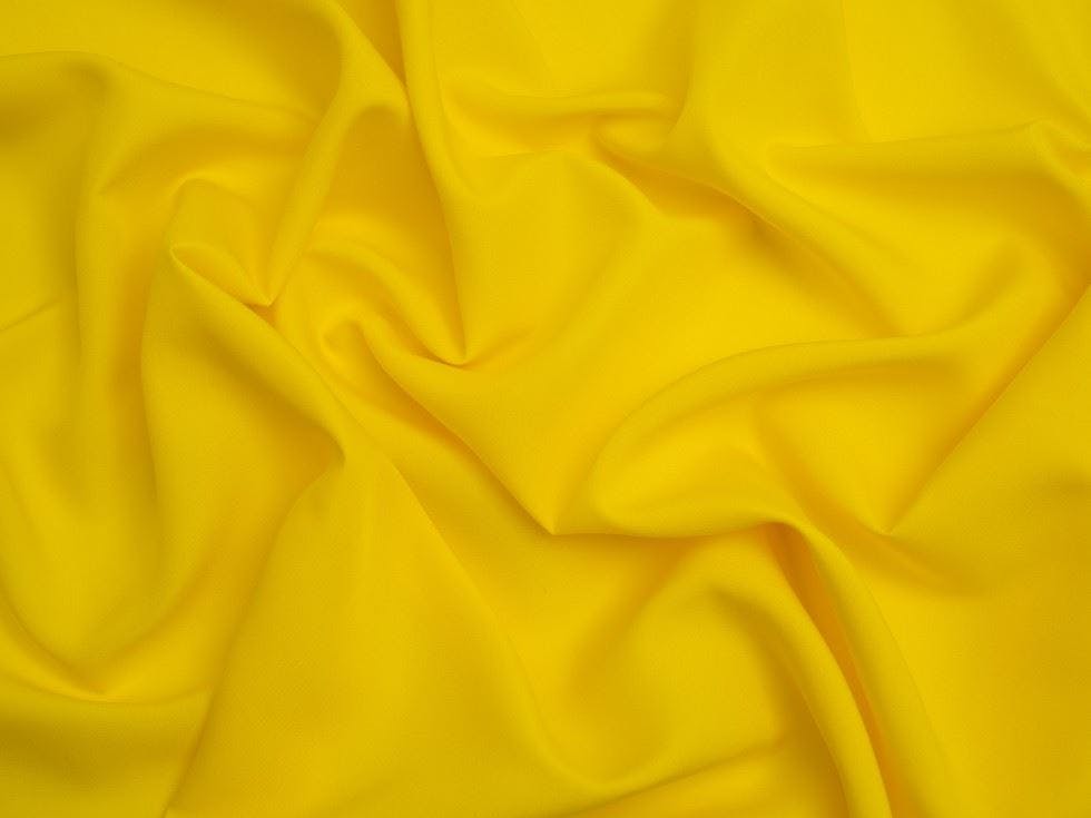 Minerva Yellow Core Range Soft Touch Crepe Fabric - Plain Design Dressmaking Fabric, 110 Cm / 44" Wide - Per Metre
