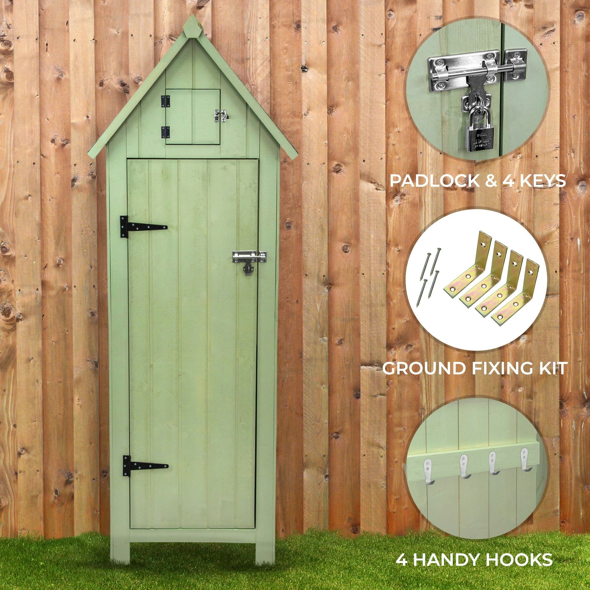 Rackhams Green Wooden Garden Shed