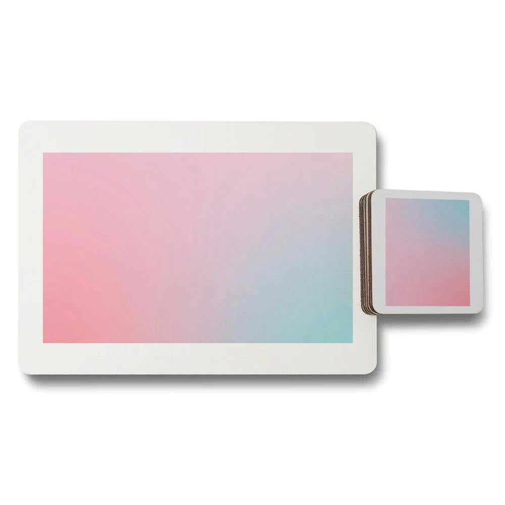 Benjamin Tate Design Set Of 12 Placemats And Coasters With Designer Artwork And Wood Backing