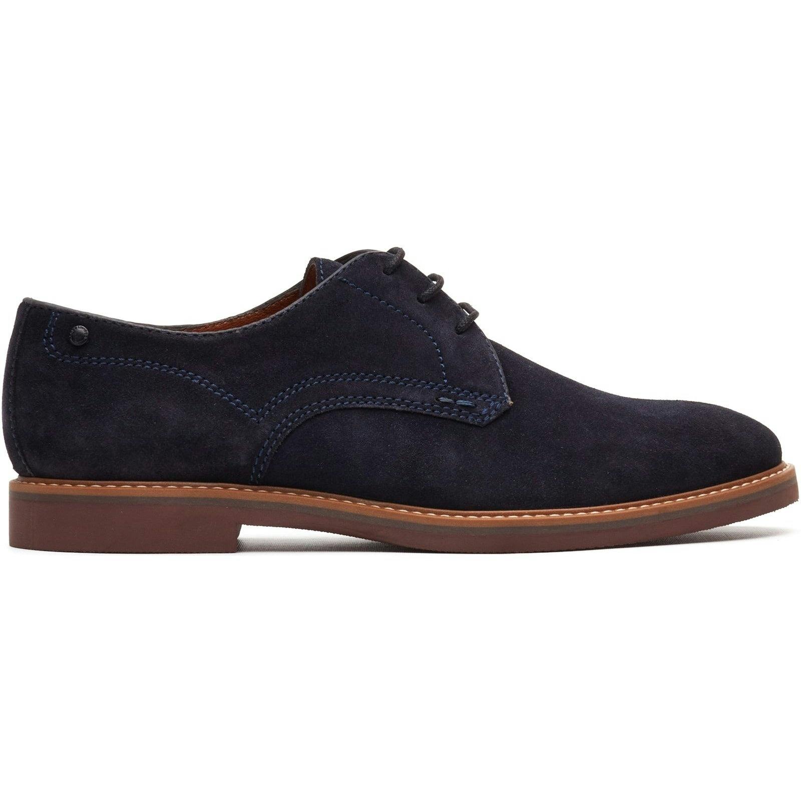 Base London Men's Strand Derby Shoes Navy - Uk 7 - Navy