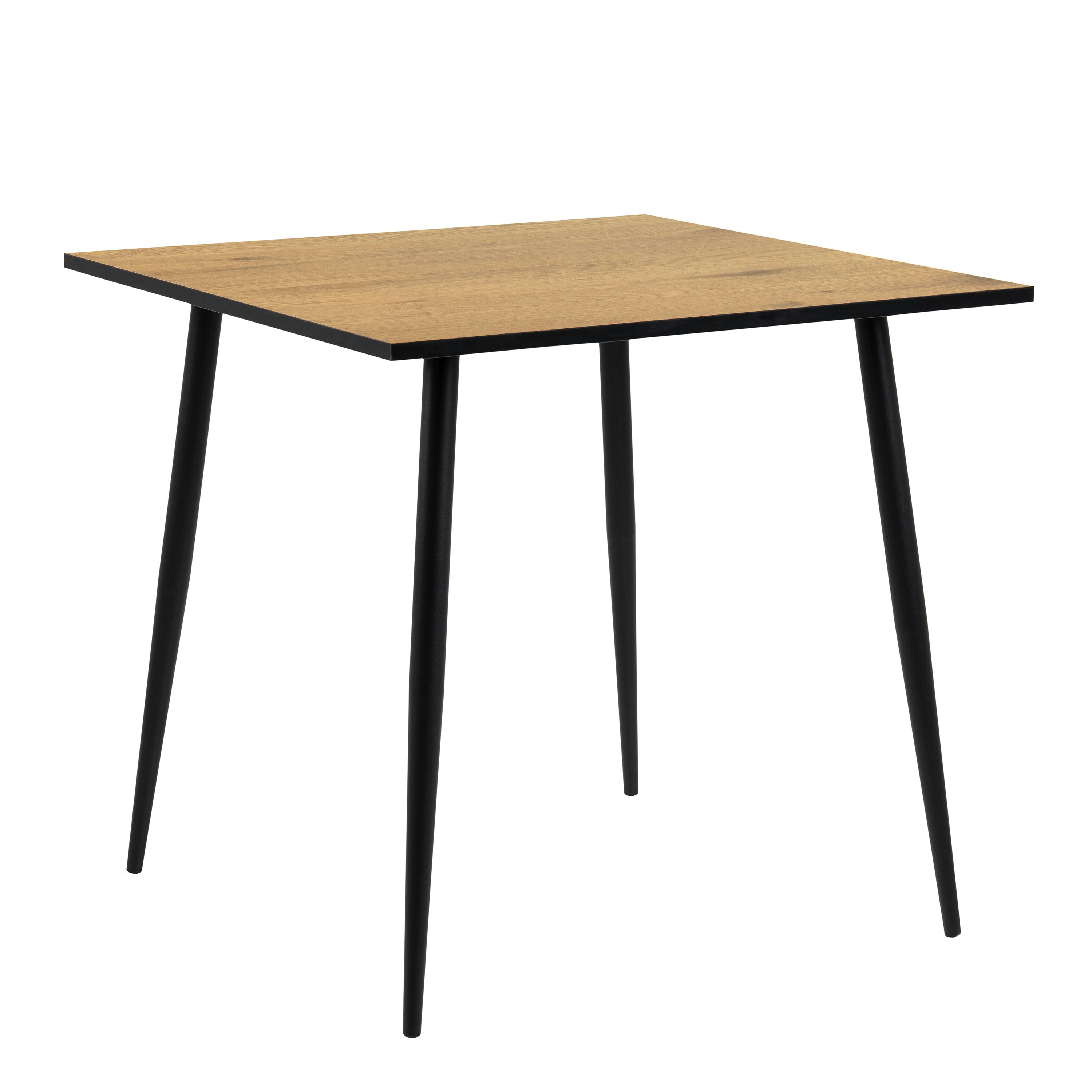 Rackhams Black/Brown Wilma Small Dining Table In Oak & Legs - No
