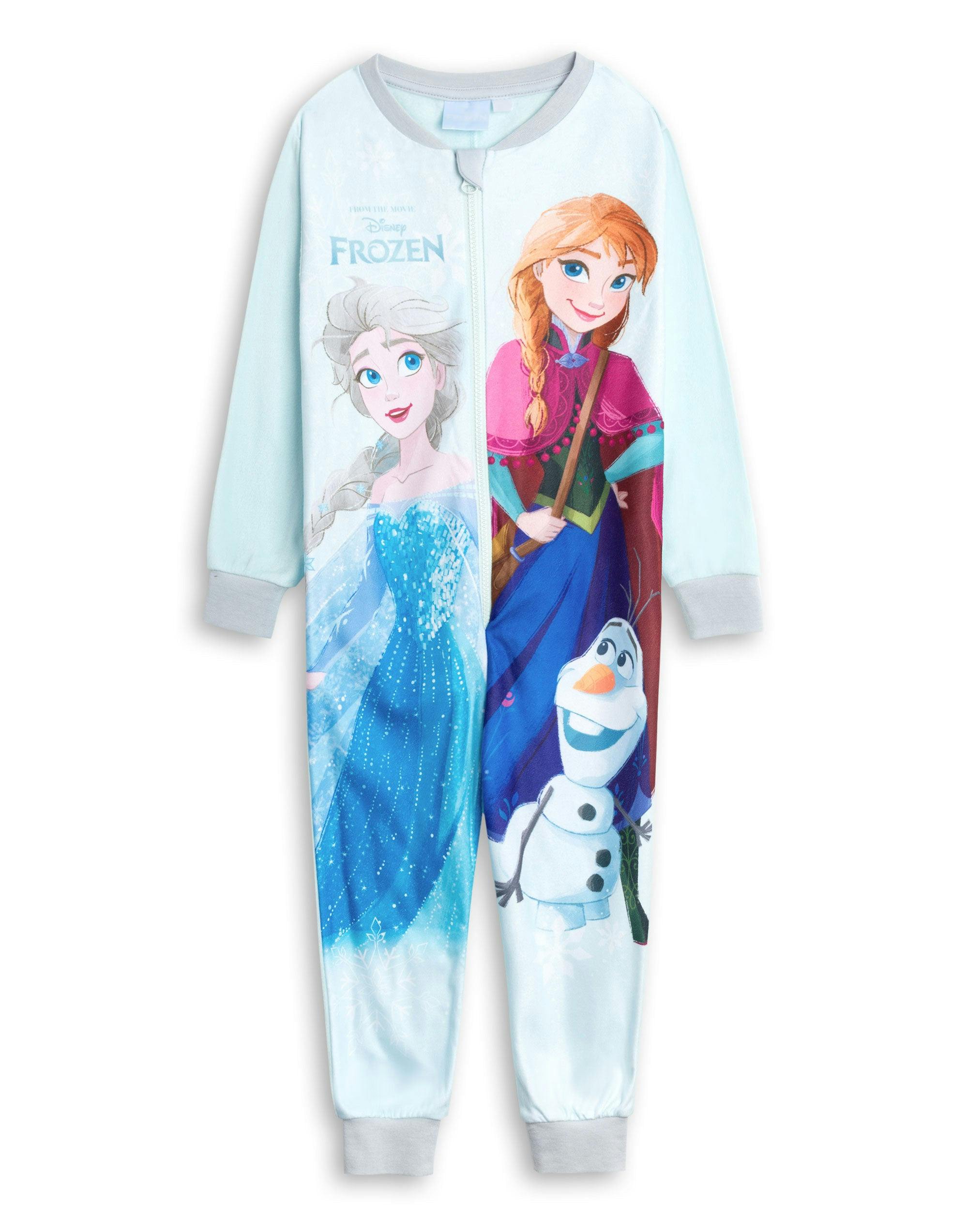 Vanilla Underground Girls Blue Disney Frozen Onesie - 6-7 Years