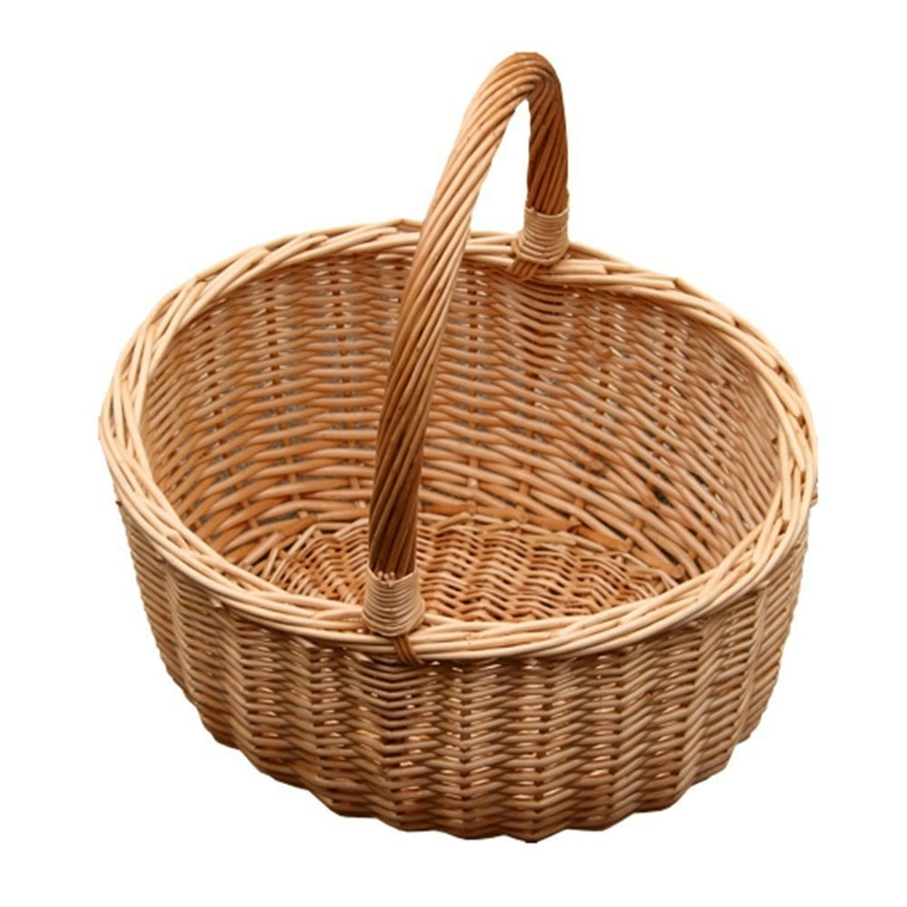 Rackhams Red Jumbo Buff Hollander Wicker Shopping Basket