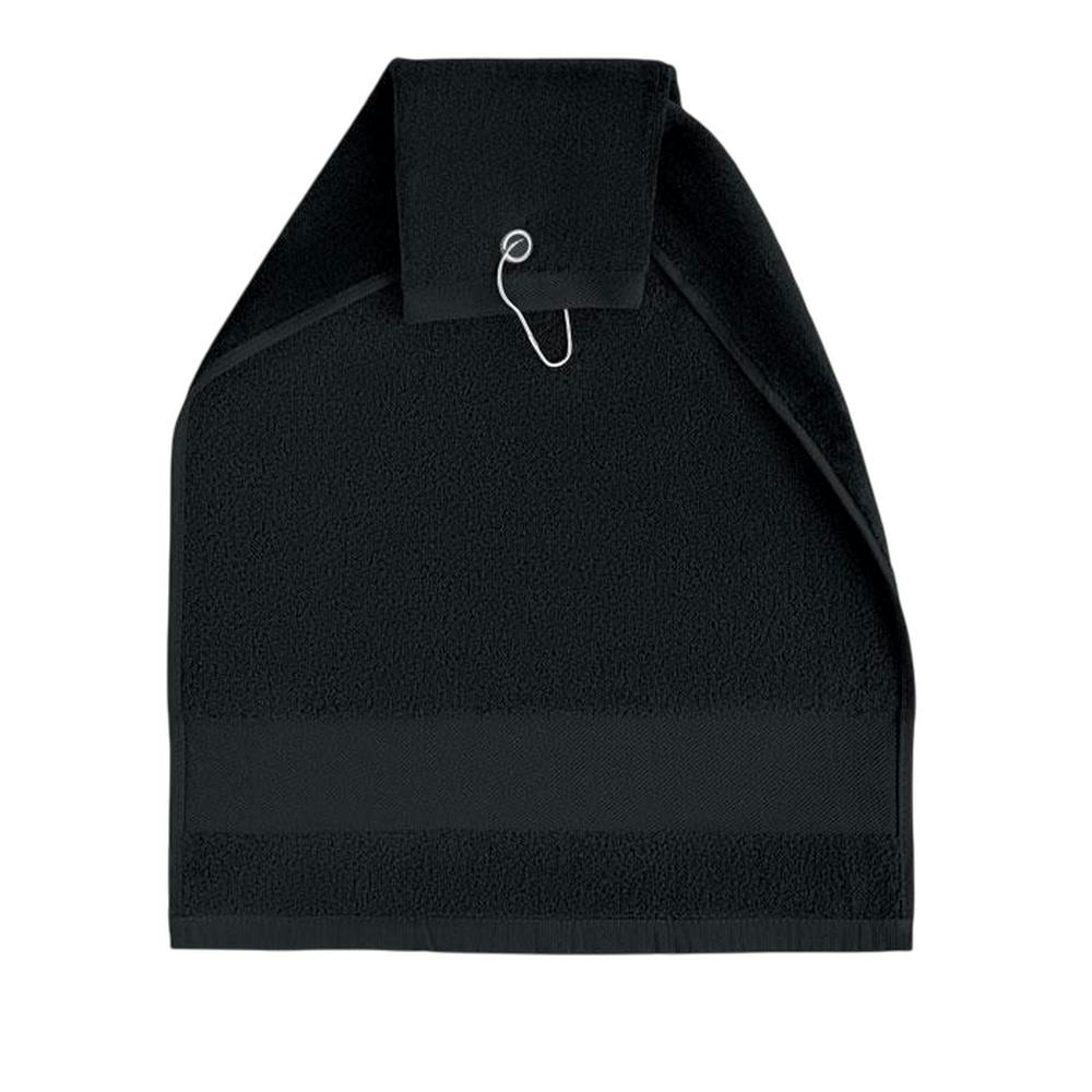 Midocean Black Hitowgo Cotton Golf Towel - One Size - 100% Cotton