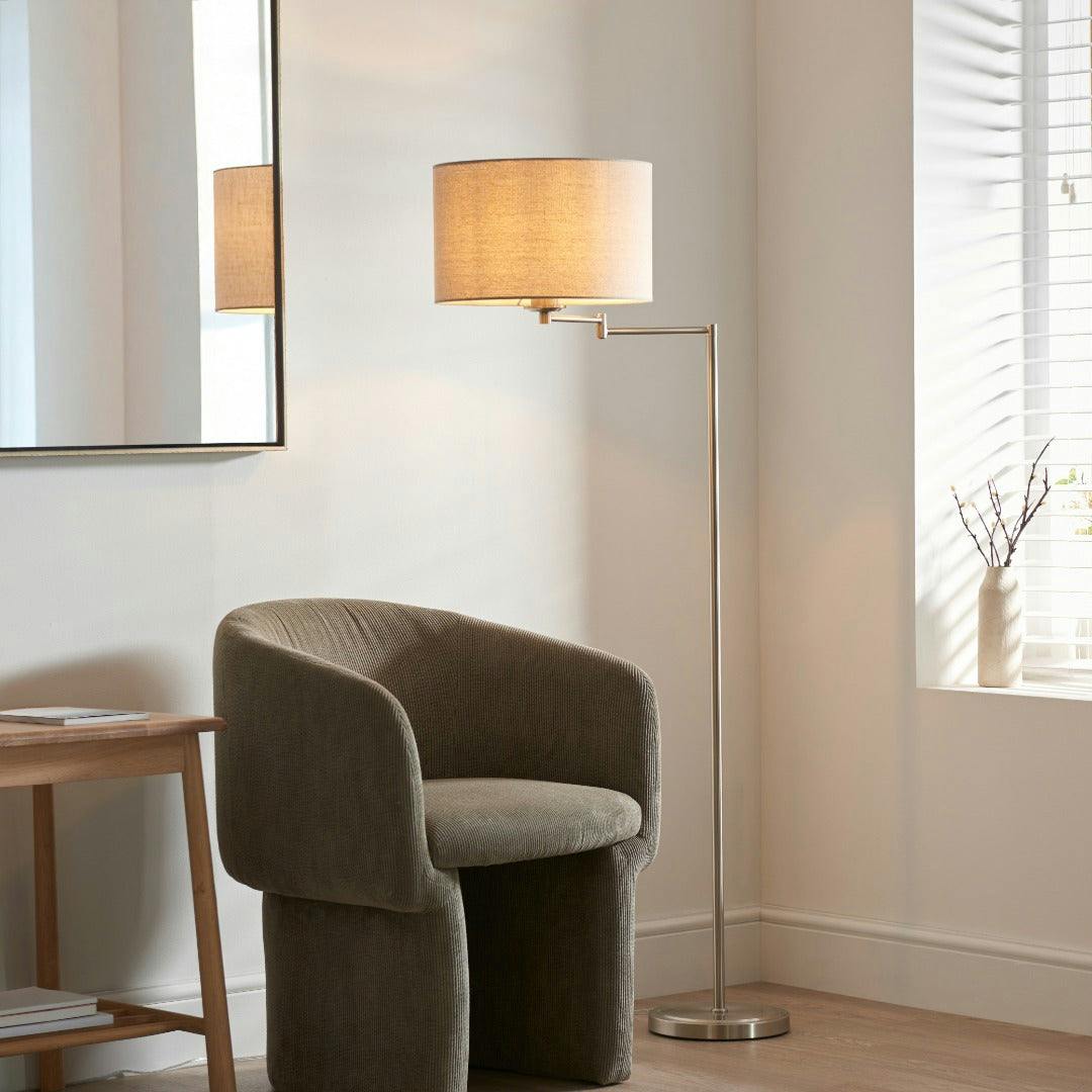 Pagazzi Lighting Marston Satin Nickel Floor Lamp