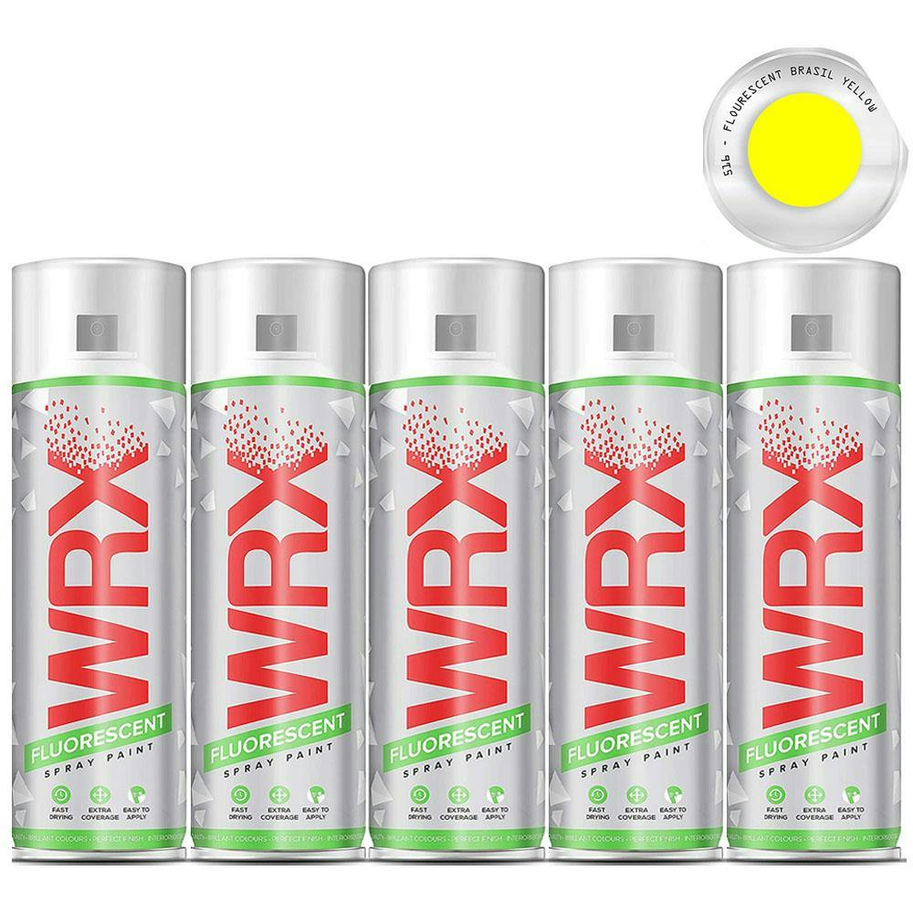 Wrx Yellow 3X Fluorescent Brazil Spray Paint 400Ml - Image 5