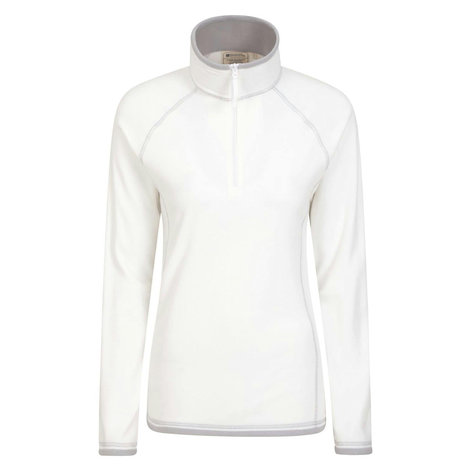 Mountain Warehouse Women's Beige Montana Half Zip Fleece Top - 18 Uk - 100% Polyester