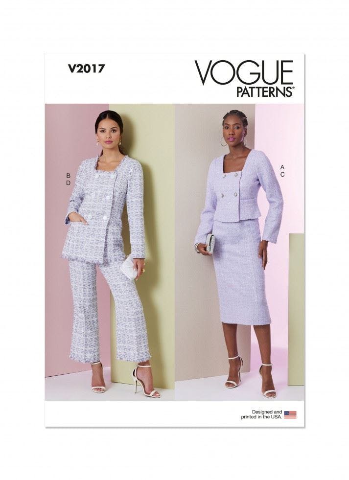 Vogue Women's Sewing Pattern 2017, Jackets, Skirts, Trousers, Suits For B5 (8-10-12-14-16) - Intermediate - B5 (8-10-12-14-16)