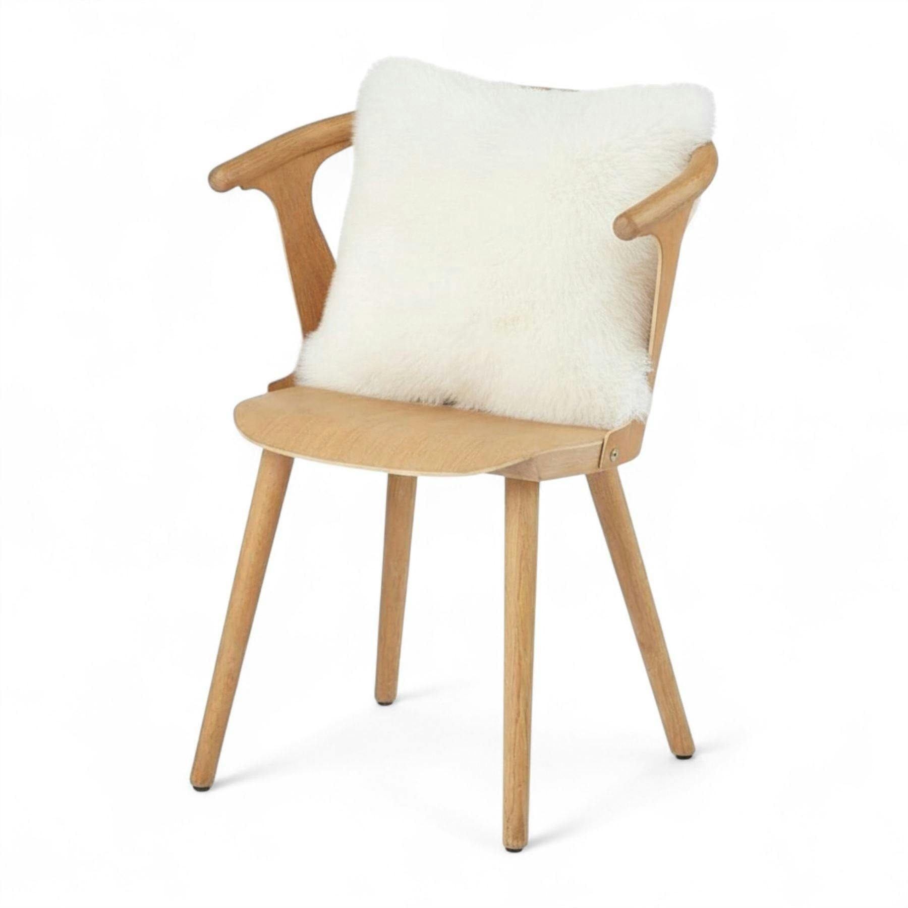 Infinity Leather Ivory Luxury Genuine Sheepskin 40X40cm Real Wool Single Sided Cushion - 40 X 40 Cm
