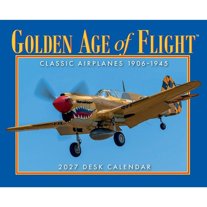 Golden Age Of Flight Desk Calendar 2027, Desk Calendars, Day To View, Gift - Image 3