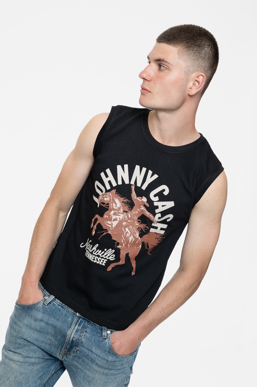 Paradiso Clothing Unisex Black Paradiso Johnny Cash Nashville Concert Tank Top - Xxl