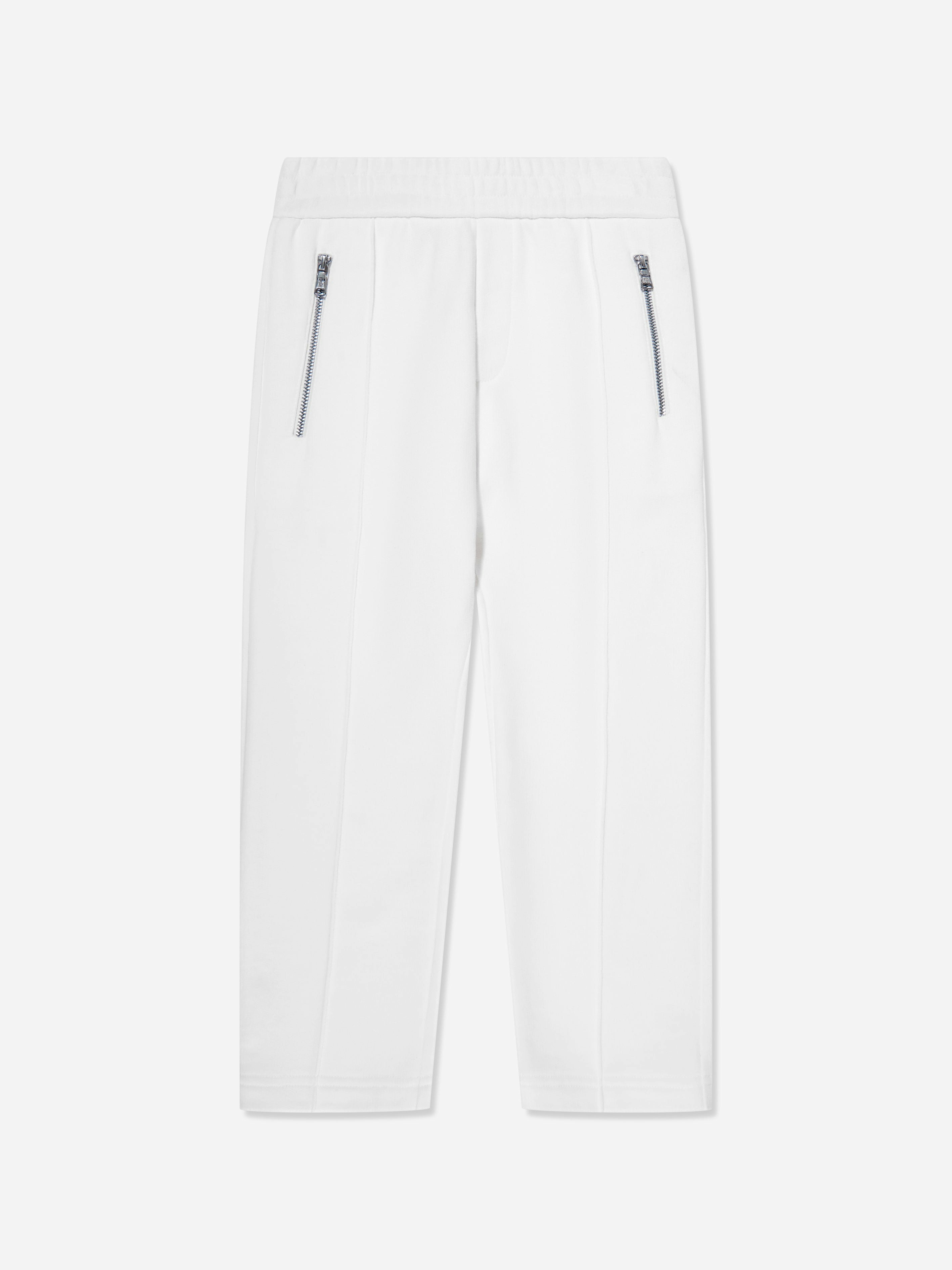Moncler Enfant Boys White Logo Sweatpants In - 6 Yrs