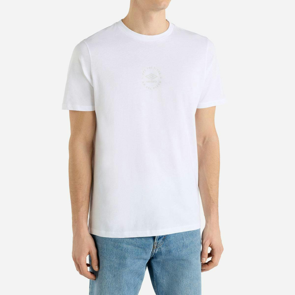 Umbro Men's White Relaxed Fit T-Shirt - Brilliant - Brilliant - Xxl - 100% Cotton