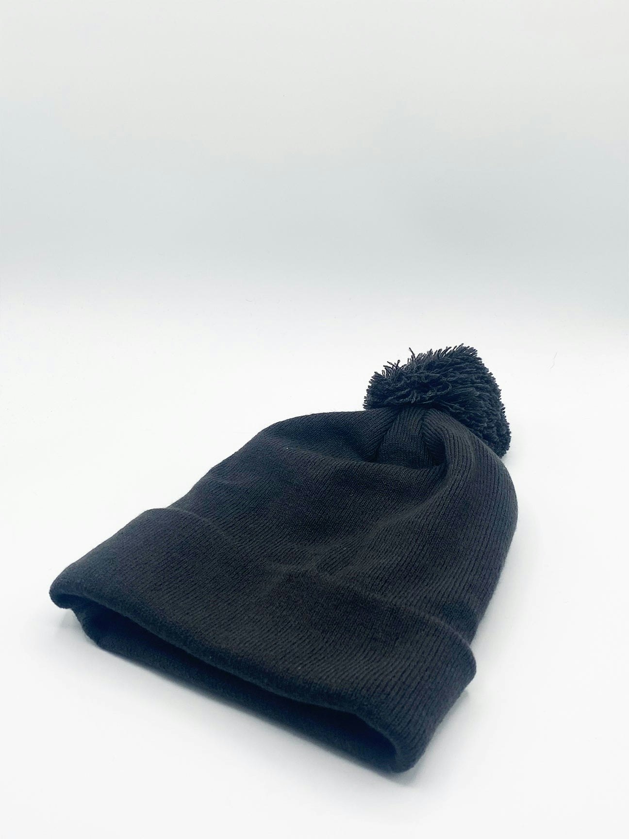 Svnx Grey Knitted Pom Pom Beanie