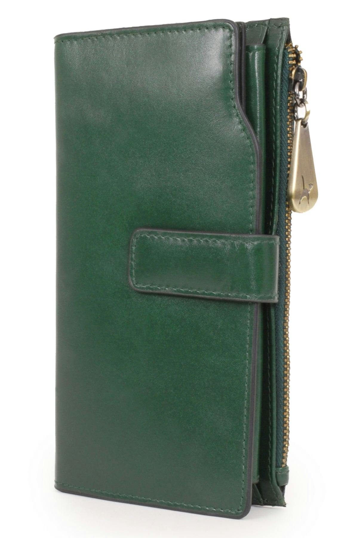Catwalk Collection Handbags Green Stella - Large Purse - Rfid - Rfid