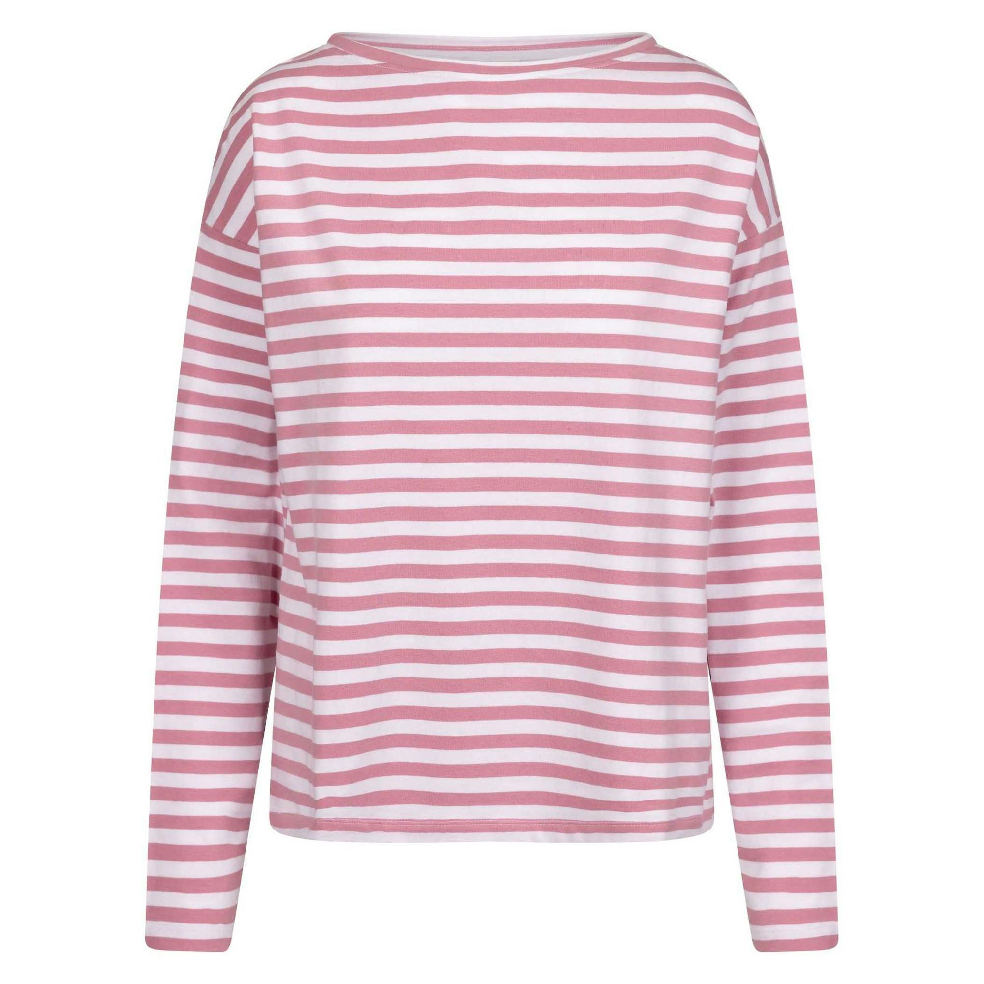 Trespass Women's Pink Thelma Striped Top - Haze - Xl - Haze - 95% Cotton/5% Elastane