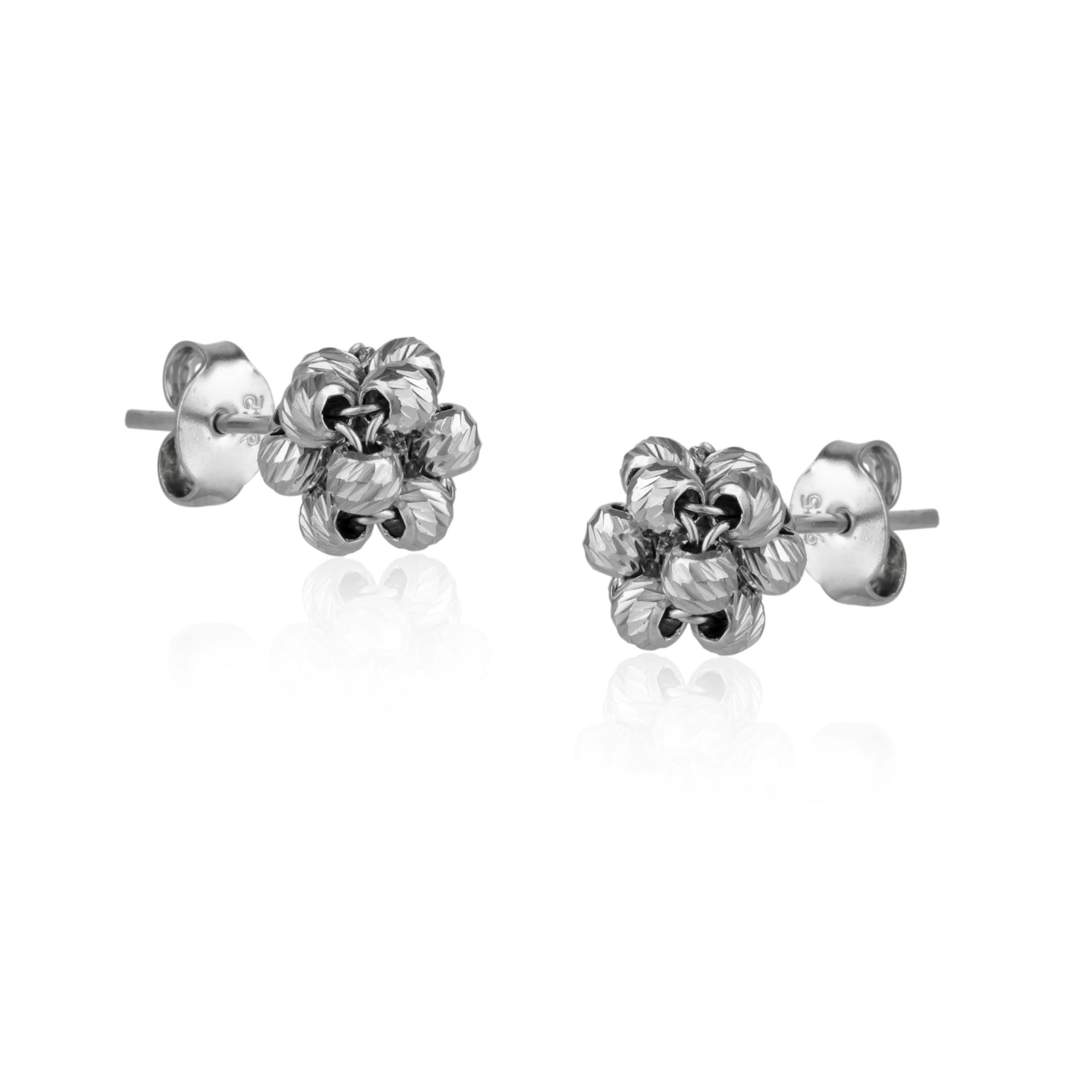 Spero London Silver Sterling Dorissa Beaded Stud Earrings
