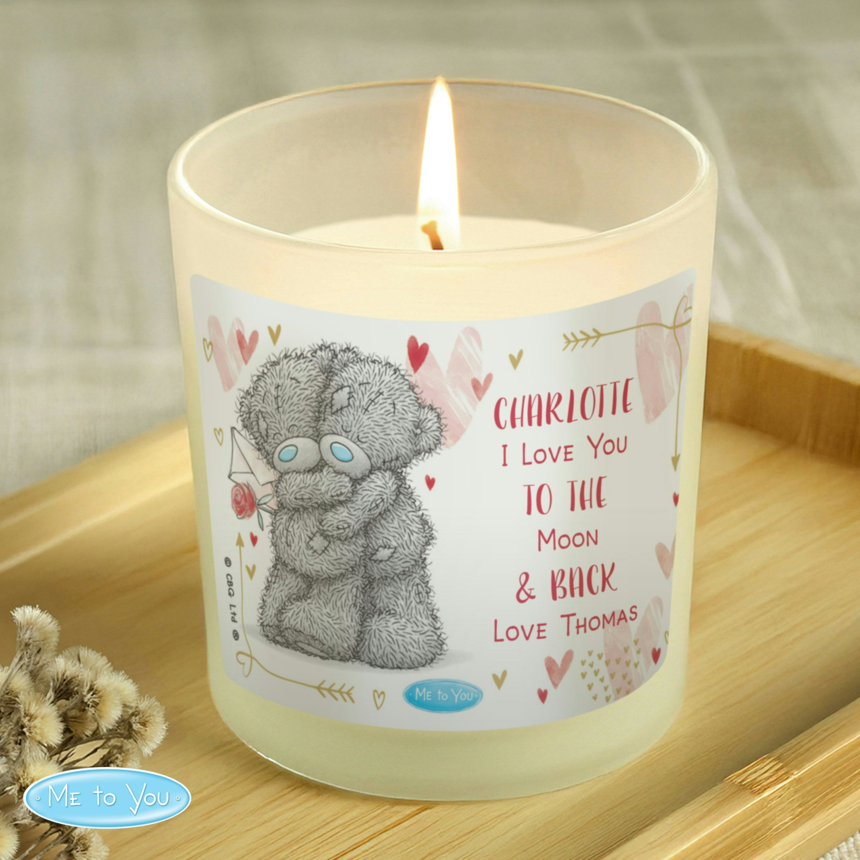 Rackhams Personalised Me To You Love Forever Scented Jar Candle