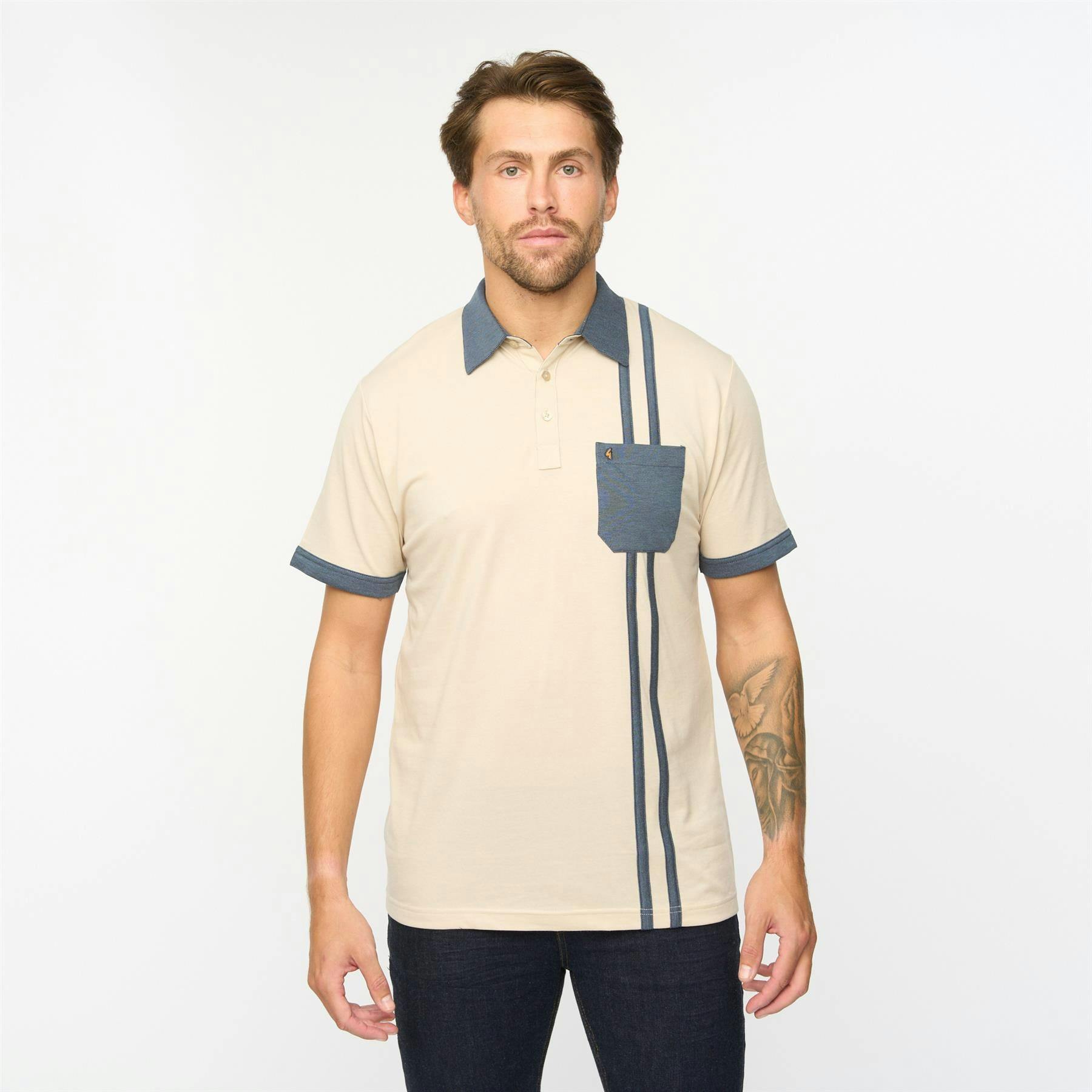 Gabicci G55x06 Short Sleeve Jersey Shirt Classic Linen - S