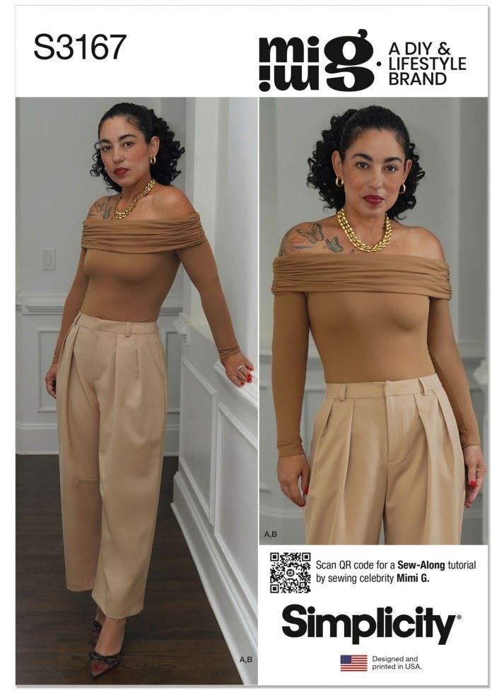 Simplicity Women's Sewing Pattern 3167, Tops, Trousers For K5 (8-10-12-14-16) - Intermediate - K5 (8-10-12-14-16)