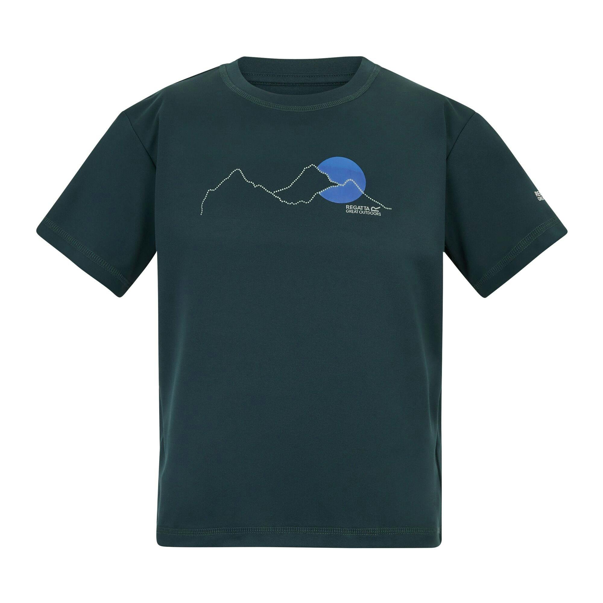 Regatta (3-4 Years, Night Sky) Childrens/Kids Alvarado Back Print T-Shirt - Image 2