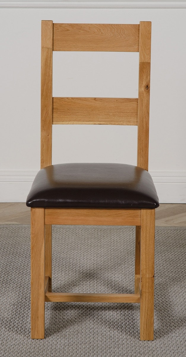 That's Furniture Brown Lincoln Solid Oak Dining Chair - 1