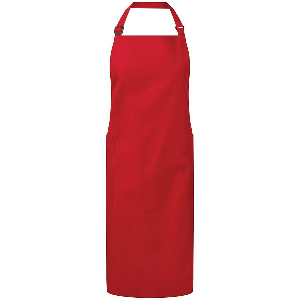 - Premier Organic Fairtrade Certified Recycled Full Apron Red (One Size) - Image 3