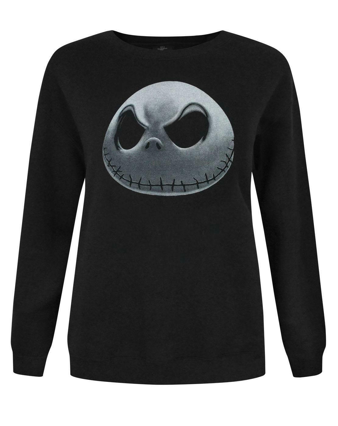 Vanilla Underground Women's Black Disney The Nightmare Before Christmas Jack Skellington Christmas Jumper - Small