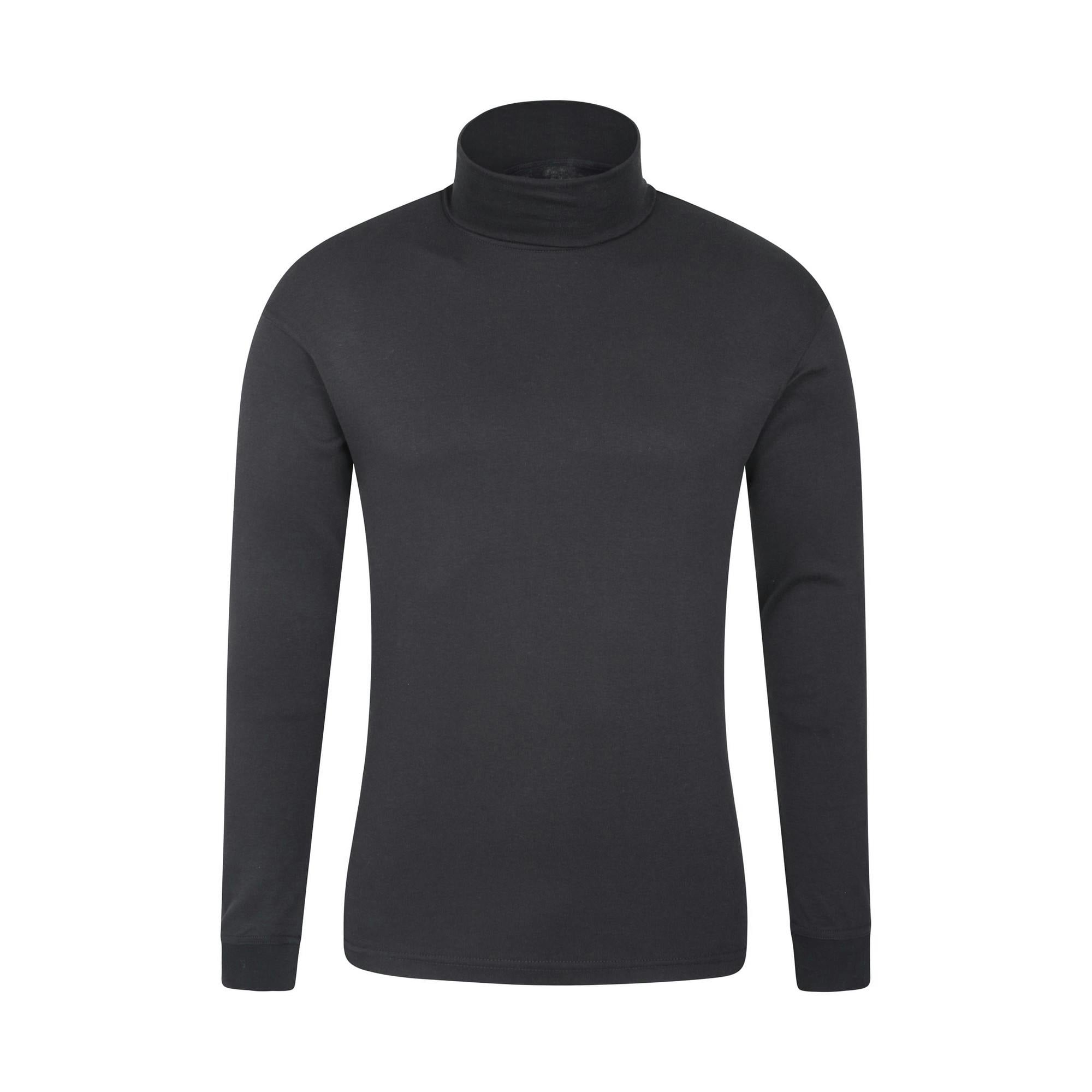 Mountain Warehouse Men's Black Meribel Cotton Thermal Top - Xxs - 100% Combed Cotton