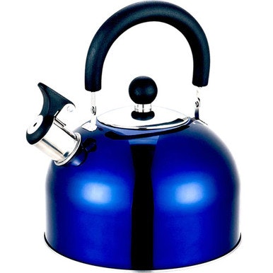 Olpro Blue 2 Litre Stainless Steel Whistling Kettle (Blue)